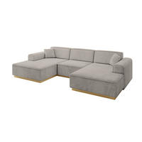 WOHNLANDSCHAFT IREA-U1-v2 - 303x171x83 cm Hellbraun - Hellbraun, Holzwerkstoff/Textil (303/83/171cm) - ALTDECOR