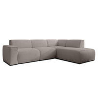 ECKSOFA L Form Didim Beige 292/220/78 cm – großes Sofa stilvoll & bequem R - Beige/Schwarz, Kunststoff/Textil (292/220cm) - AX Living