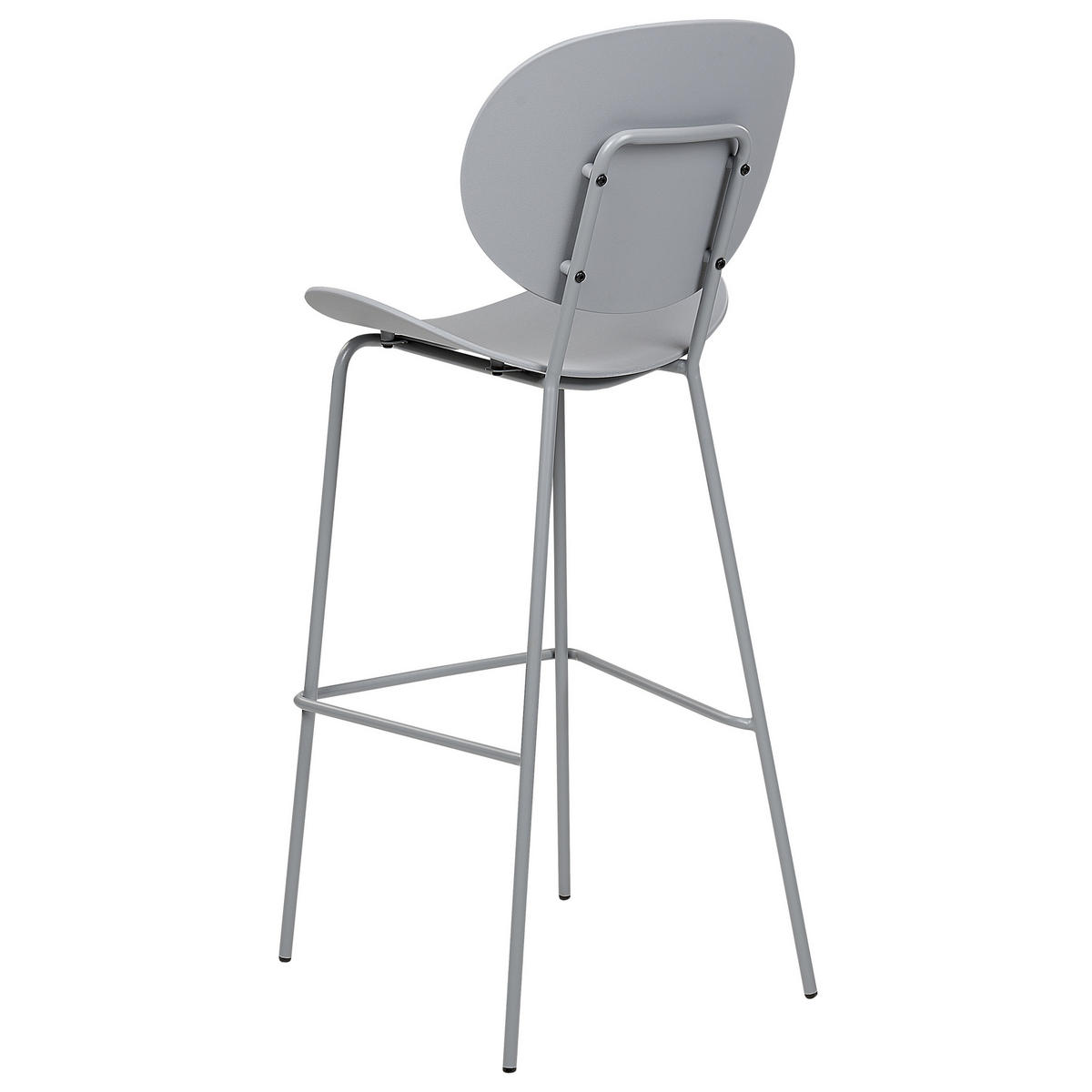 BARSTUHL 2er-Set Kunststoff hellgrau Shonto - Grau, Kunststoff (52/116/48cm) - Beliani