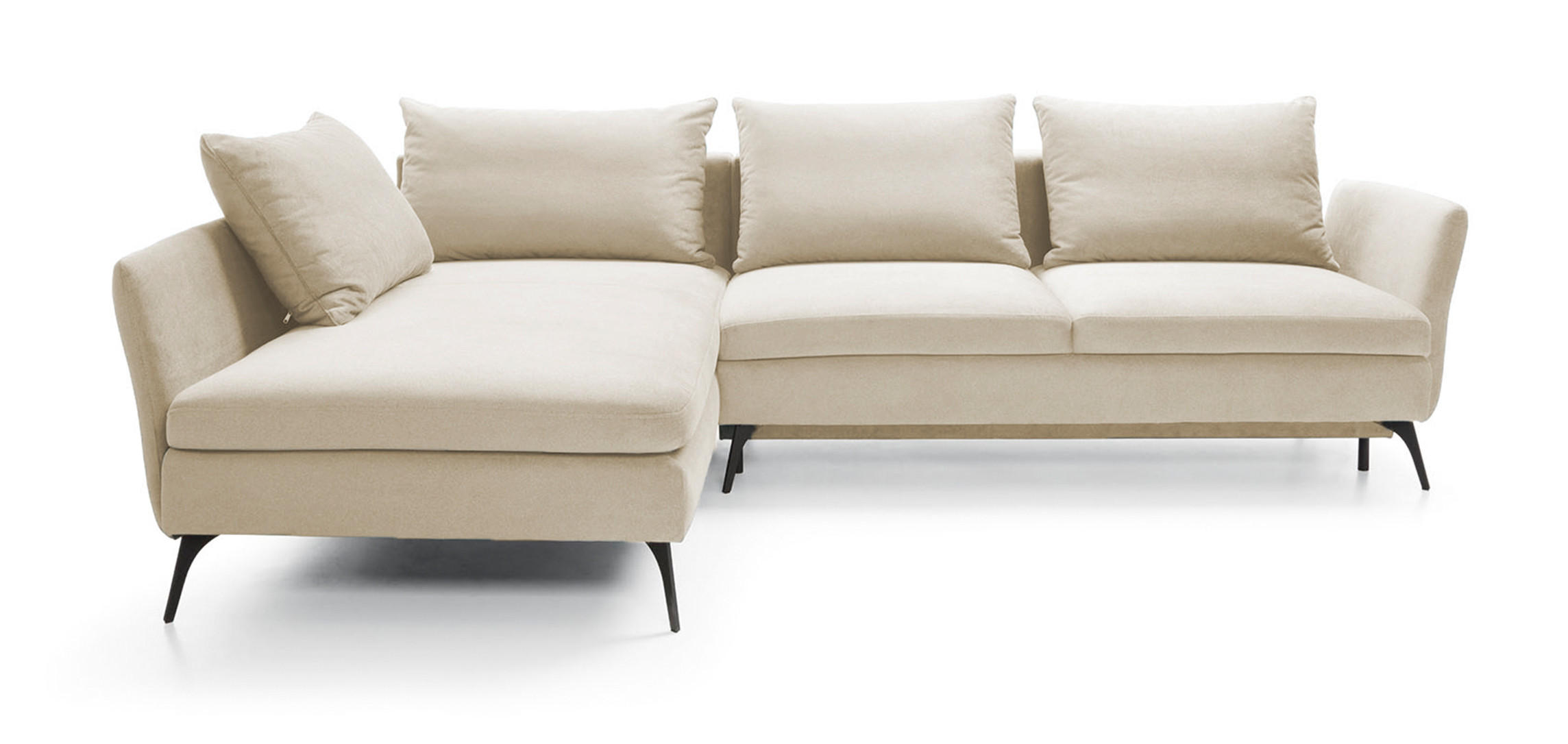 ECKSOFA Demisbal Cremeweiß mit Bettkasten - Creme, Textil (282/182cm) - Selsey