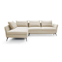 ECKSOFA Demisbal Cremeweiß mit Bettkasten - Creme, Textil (282/182cm) - Selsey