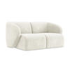 2-SITZER-SOFA Chenille Stoff Weiß - Schwarz/Weiß, Holzwerkstoff/Kunststoff (174/75/94cm) - Makamii