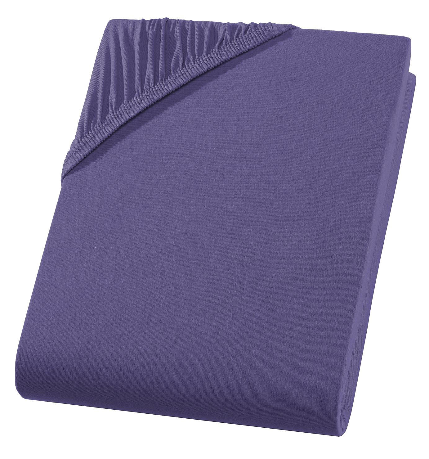 JERSEY-SPANNBETTLAKEN 180x200 cm aus 100% Baumwolle, Bettlaken Lila Uni - Lila, Textil (180/200cm) - Carpe Sonno