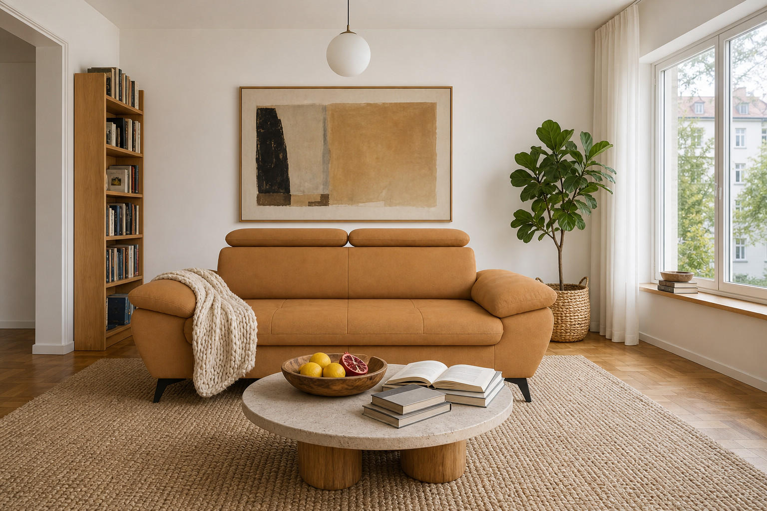 3-SITZER Karlstad Flachgewebe Gold verstell. Kopfstützen B 215 cm - Dunkelgelb, Kunststoff/Textil (215/84/100cm) - foamnova