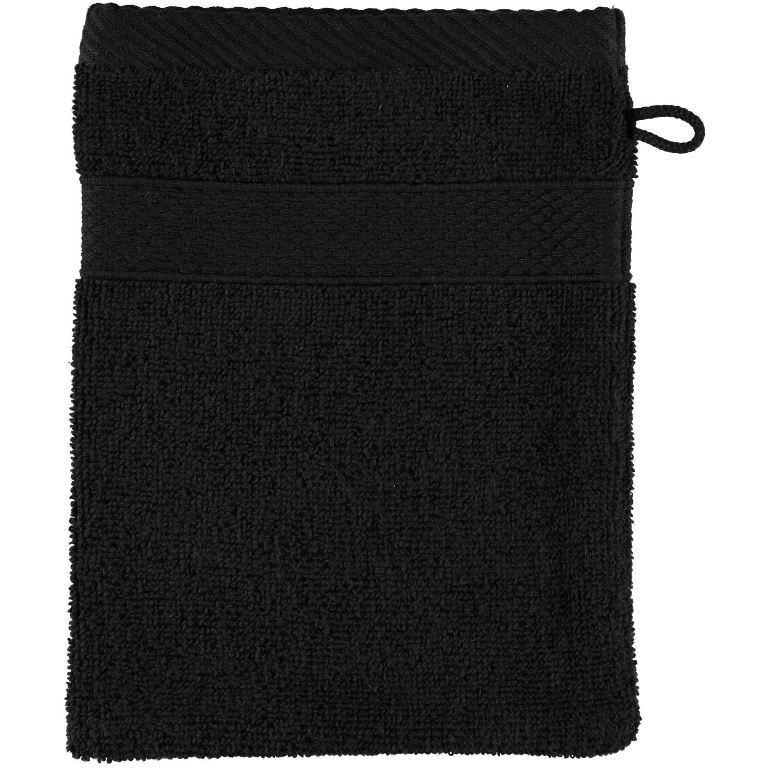 WASCHHANDSCHUH DIAMANT BLACK - 091 - Schwarz, Textil (15/21cm) - Egeria