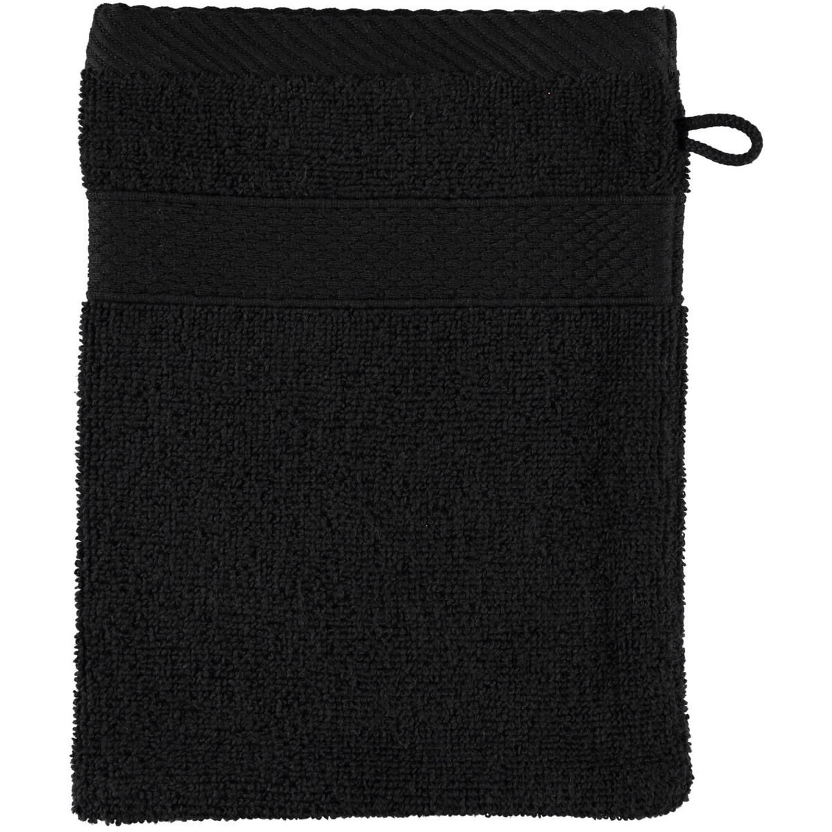 WASCHHANDSCHUH DIAMANT BLACK - 091 - Schwarz, Textil (15/21cm) - Egeria