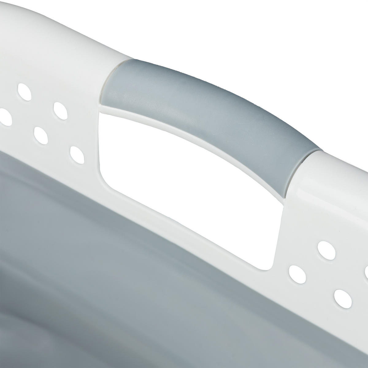 KÔŠ na prádlo - sivá, plast (61/27/45.5cm) - Relaxdays