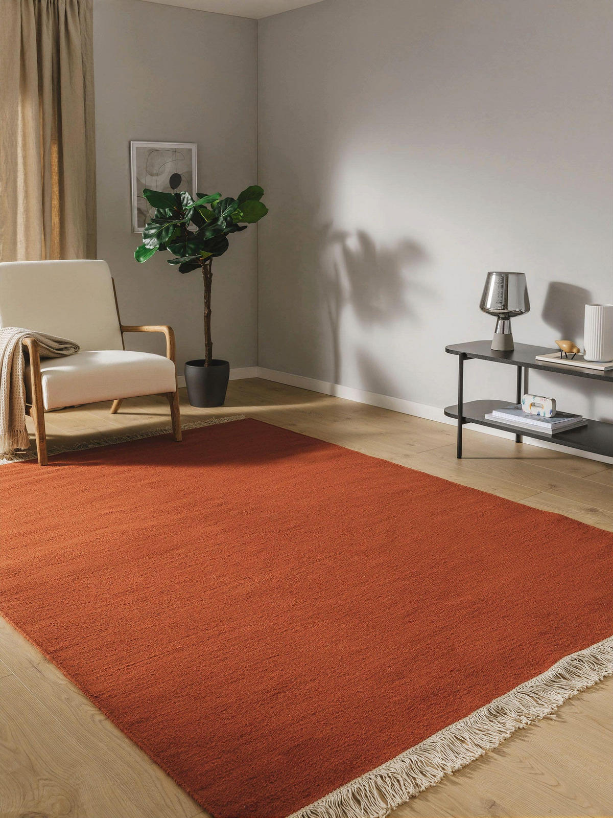 WOLLTEPPICH Liv Orange 120x170 cm - Orange, Textil (120/170cm) - benuta Pop