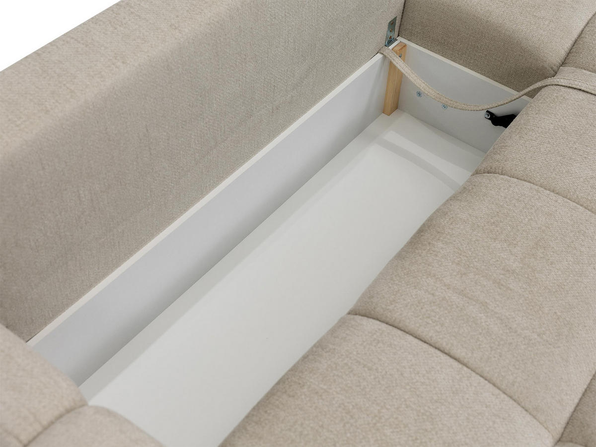 ECKSOFA Taremi - Beige/Schwarz, Holz/Kunststoff (267/185cm) - MIRJAN24