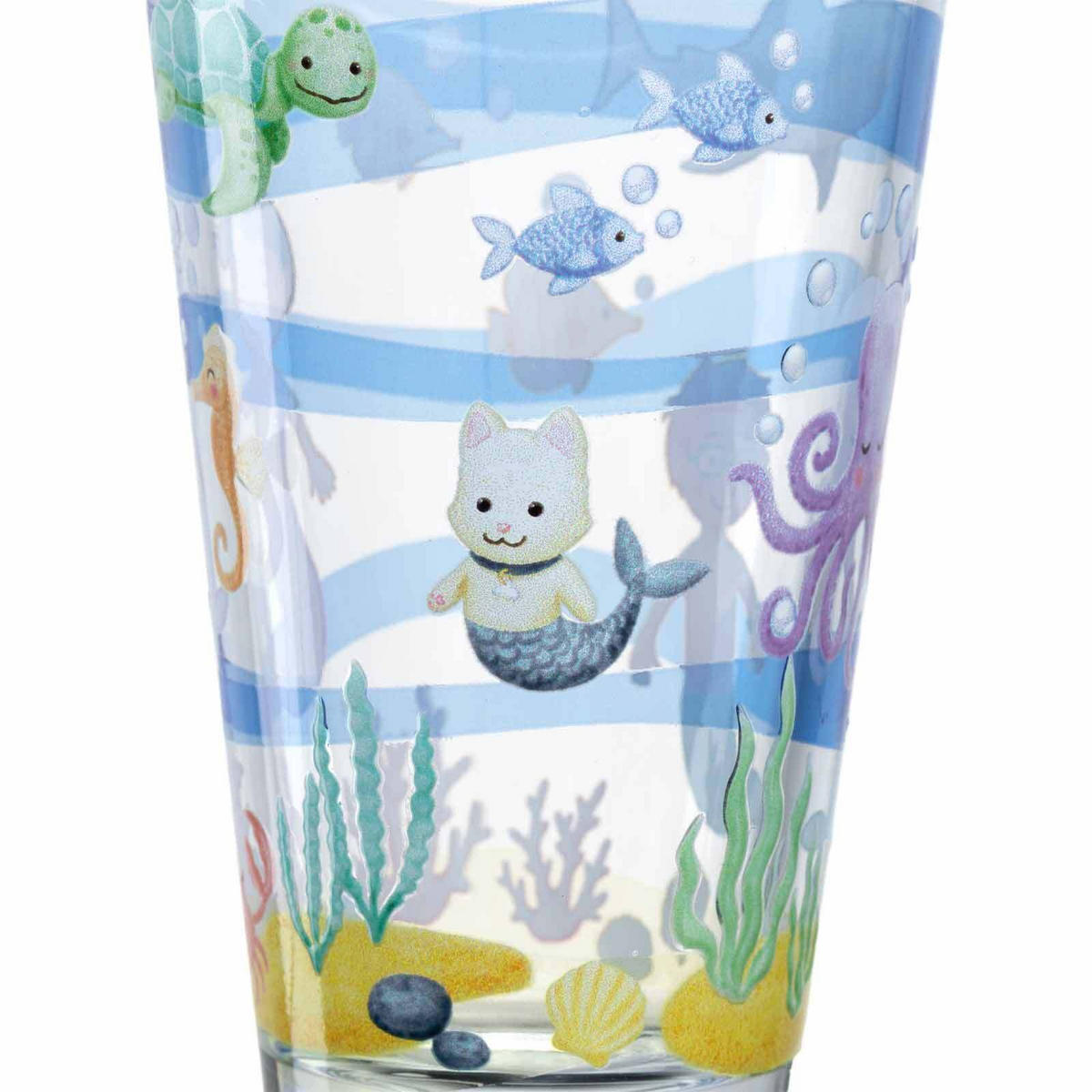 KINDERBECHER Bambini Avventura Meer 215 ml & 300 ml 2er Set - Hellblau, Glas (0.001L) - Leonardo Living