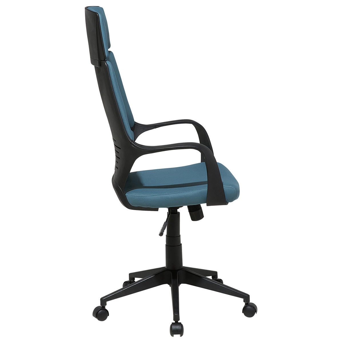 BÜROSTUHL Polyester Blau Delight - Blau, Kunststoff/Textil (64/116/64cm) - Beliani