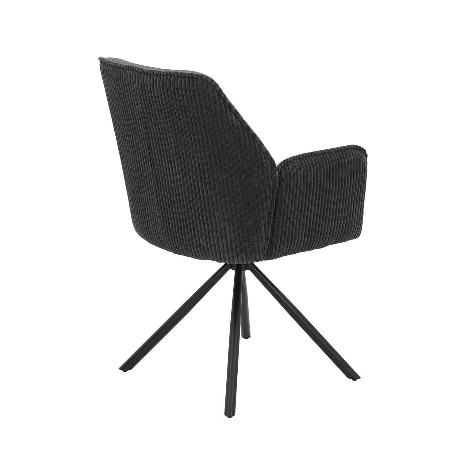 Thumbnail - Hela Vertriebs GmbH Armlehnstuhl, Anthrazit, Textil, 56x89x61 cm, Esszimmer, Stühle, Esszimmerstühle, Armlehnenstühle