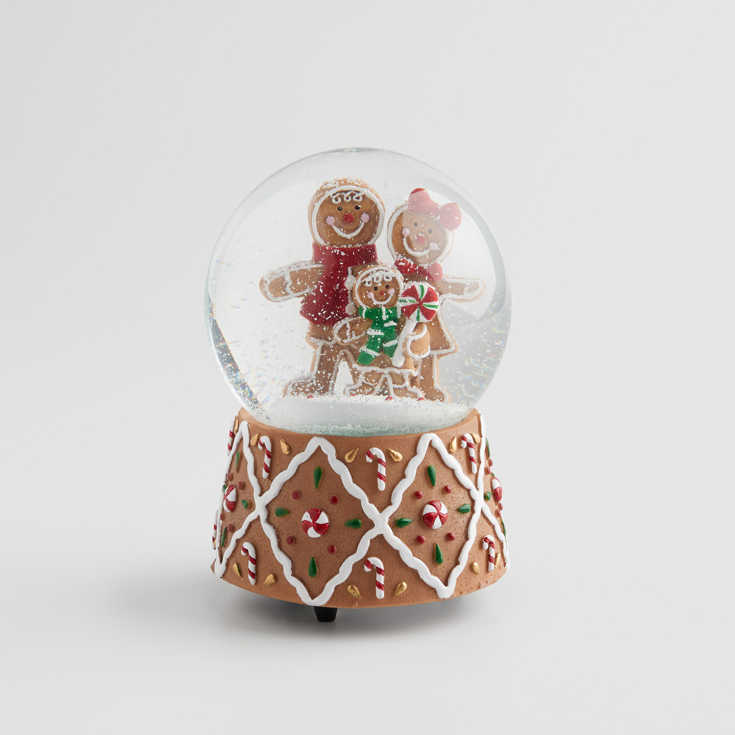 SCHNEEBALL Mit Spieluhr Weihnachten Charmfamily - Braun, Glas (10.5/14.5/10.5cm) - home&you