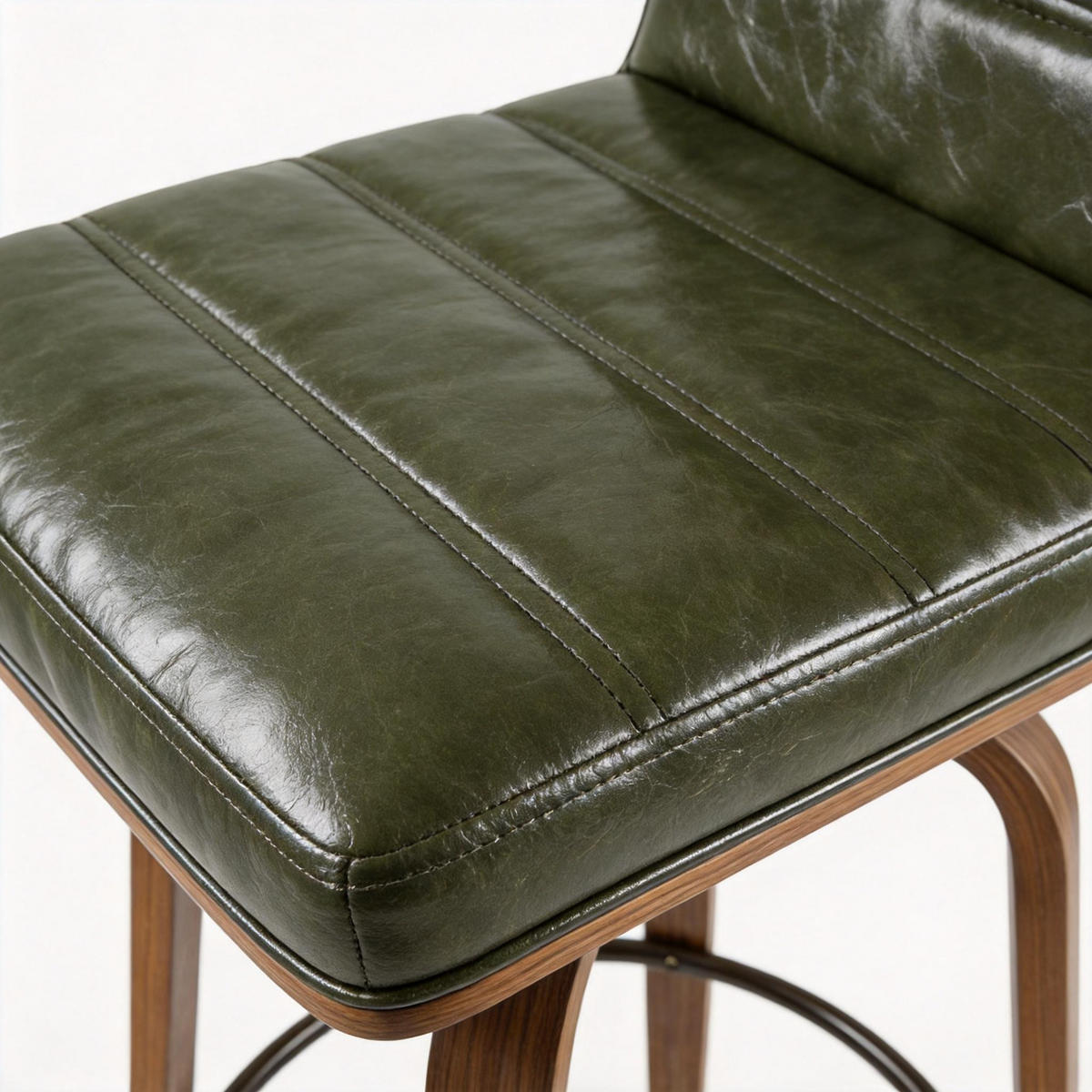 BARHOCKER DE-36437 mit geschwungenen Holzbeinen Grün - Grün, Holz (48/90/40cm) - ComfortXL