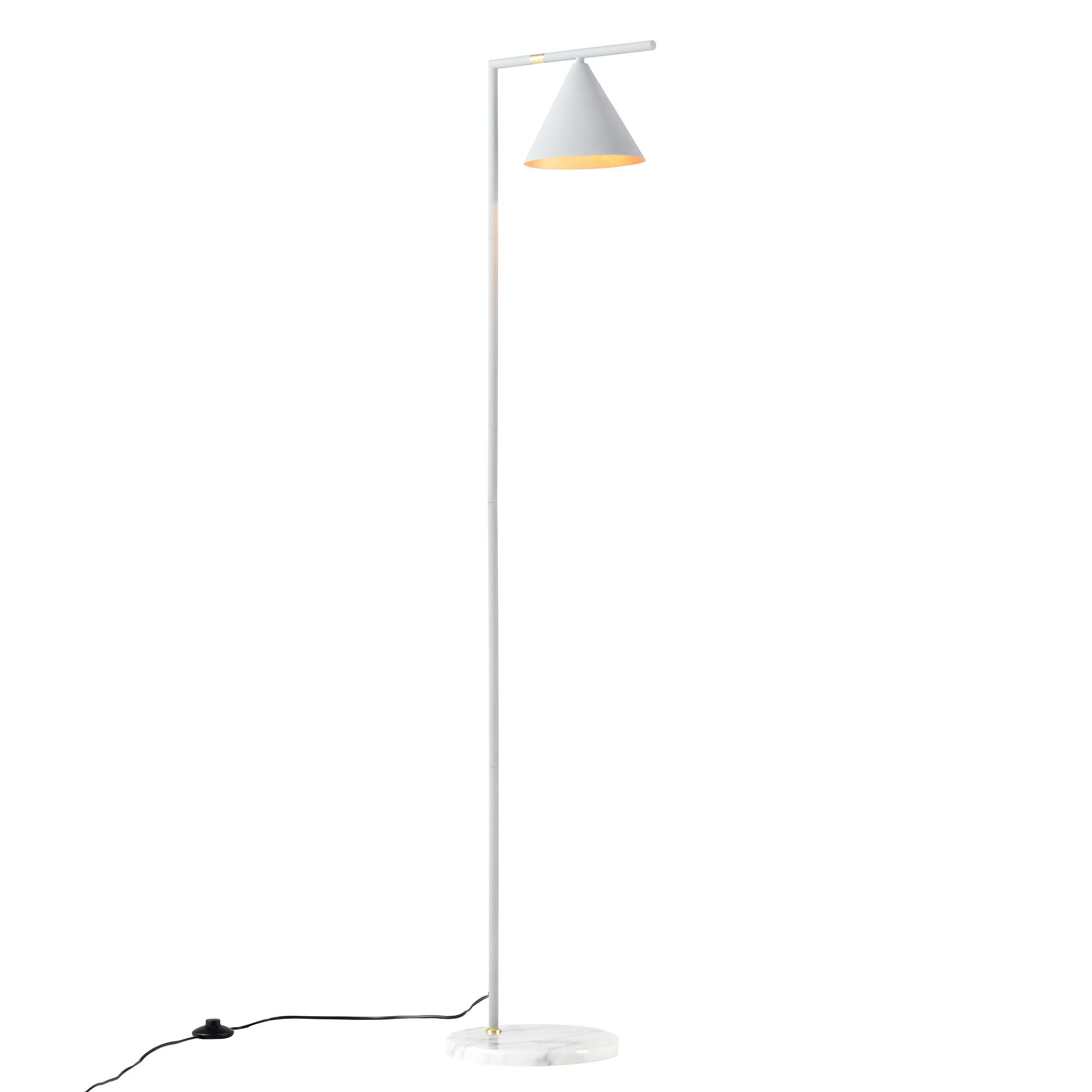 STEHLEUCHTE Leicester - Weiß, Metall (20.0/20.0/160.0cm) - lux.pro
