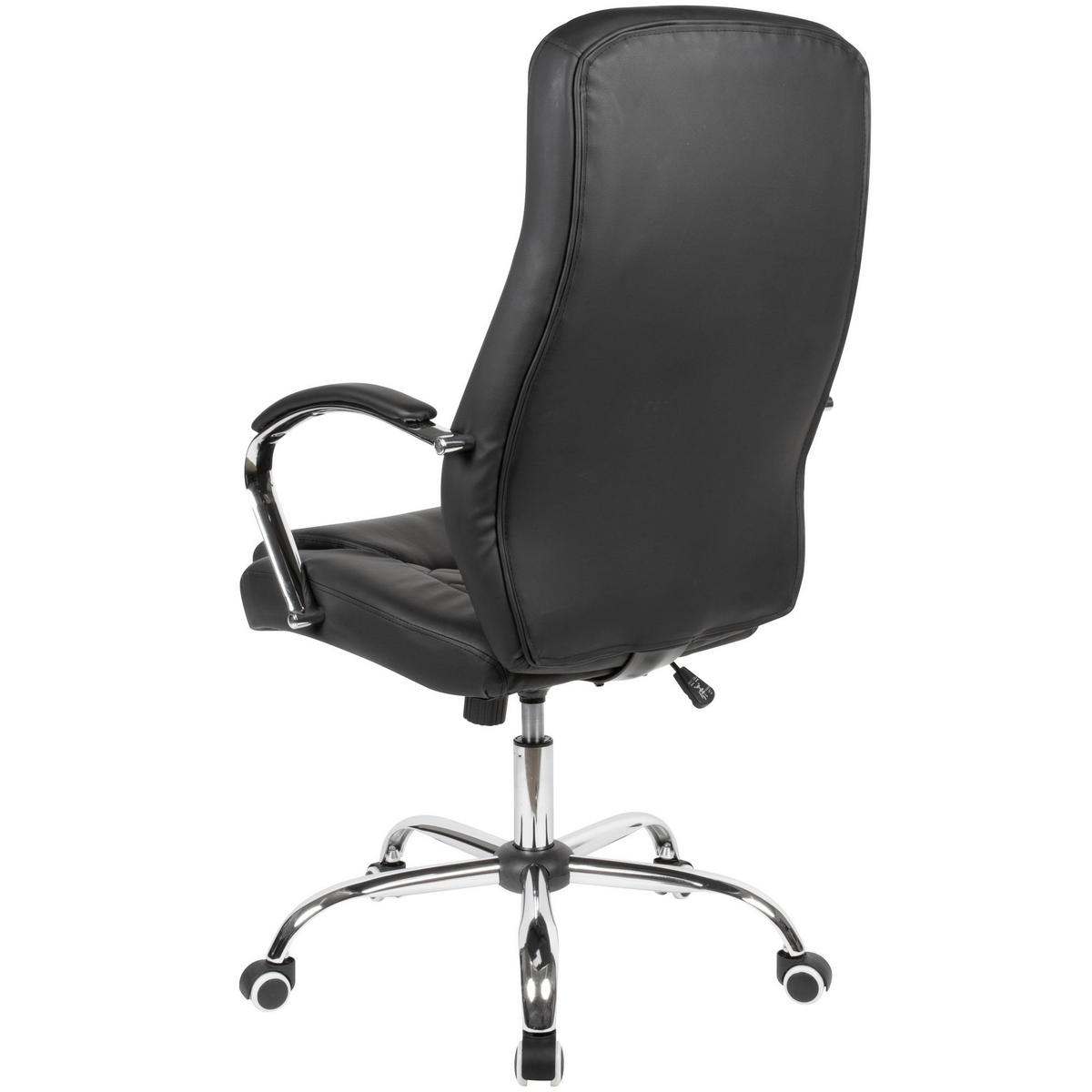 BÜROSTUHL ergonomisch gepolstert mit Wippmechanik & großem Fußkreuz, modernes Design - Silberfarben/Schwarz, Kunststoff/Textil (70/123/70cm) - KADIMA DESIGN