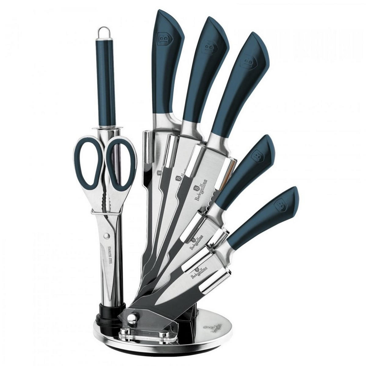 MESSERSET Grün 30/10/30 cm BH2415 - Grün, Metall - Berlinger Haus