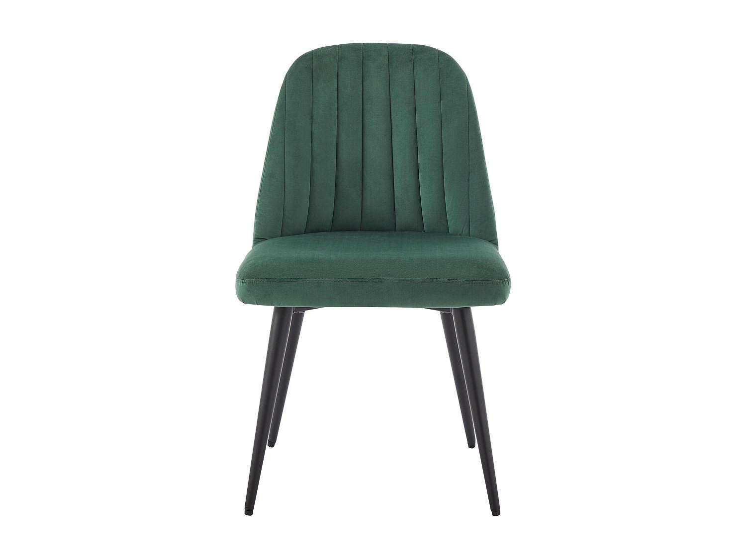 STUHL - 49 cm x 52 cm - Samt, Stoff - Smaragdgrün ELEANA - Grün, Textil (49/81/52cm) - Vente-Unique