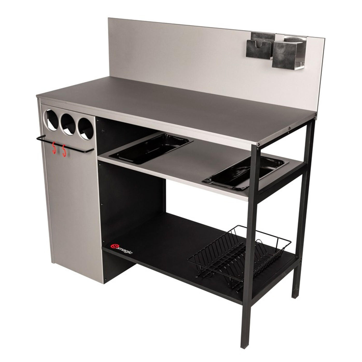 ABSTELLTISCH Wallis - Grau, Metall (53.5/113/110.5cm) - Somagic