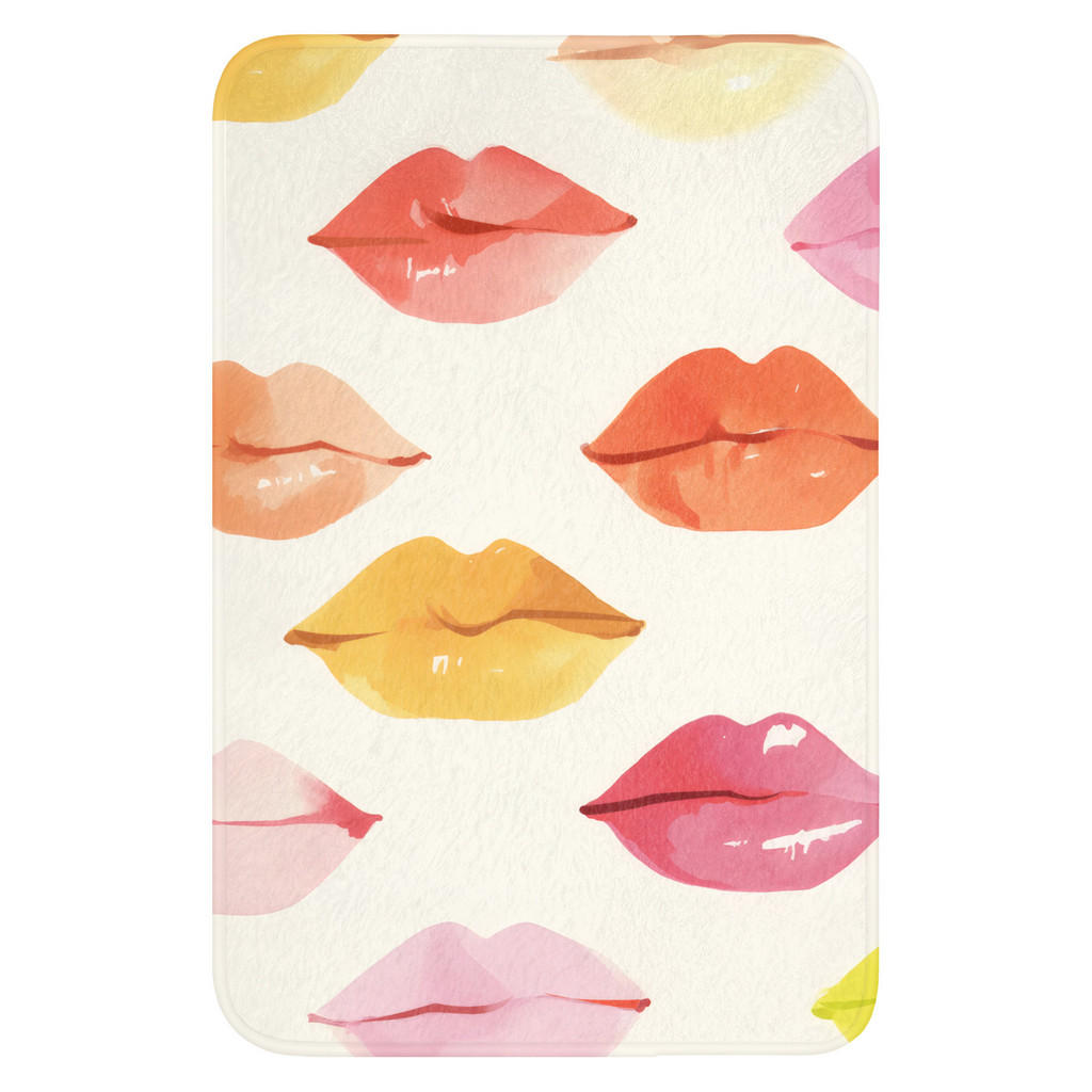 OnlyWow WC PŘEDLOŽKA Rty - barevné - lesklé 40x60 cm
