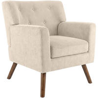 SESSEL Cord Creme - Creme/Braun, Holz/Textil (72/80/74cm) - CLP