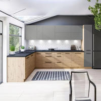 ECKKÜCHE 210 x 330 cm - Langen K66-M210 - Artisan Eiche / Grau - Grau, Holz (330/212/210cm)