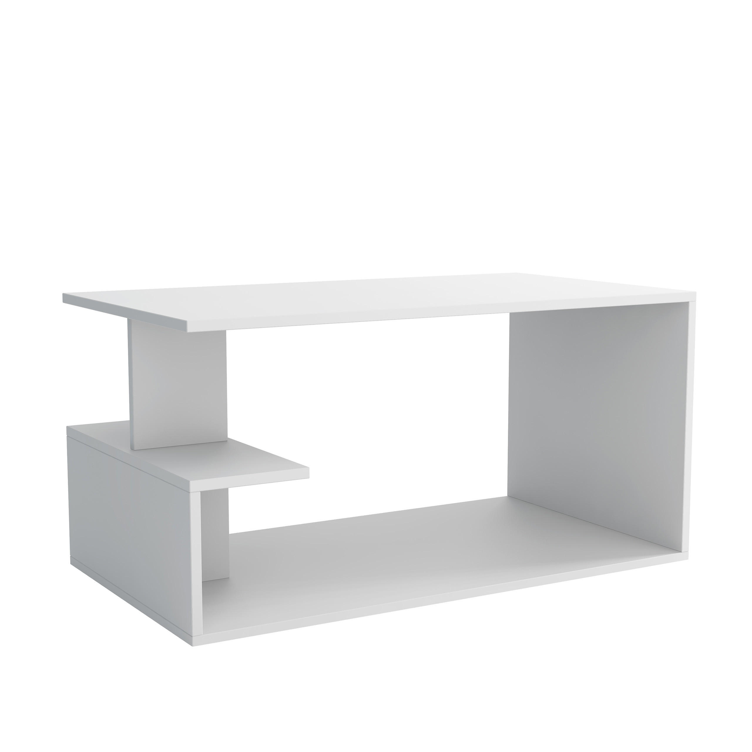 Masseno Couchtisch Weiß 90x50x46 cm