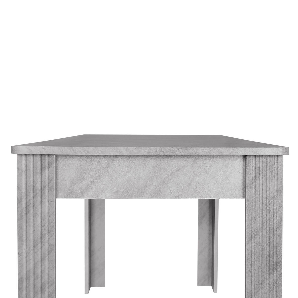 ESSTISCH 65x116x75 cm in Grau aus Spanplatte mit Holzmaserung, modern und stabil - Grau, Holzwerkstoff (65/116/75cm) - Modfu