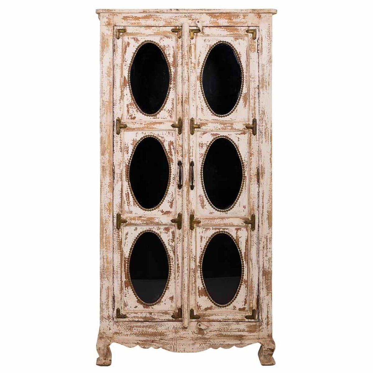 VITRINE aus Holz, braun, 91x40x183cm - Beige, Holz (91/183/40cm) - Wanderlust