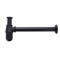 SIPHON mit Ablaufgarnitur Schwarz für Waschbecken - Schwarz, Metall (5cm) - Badplaats