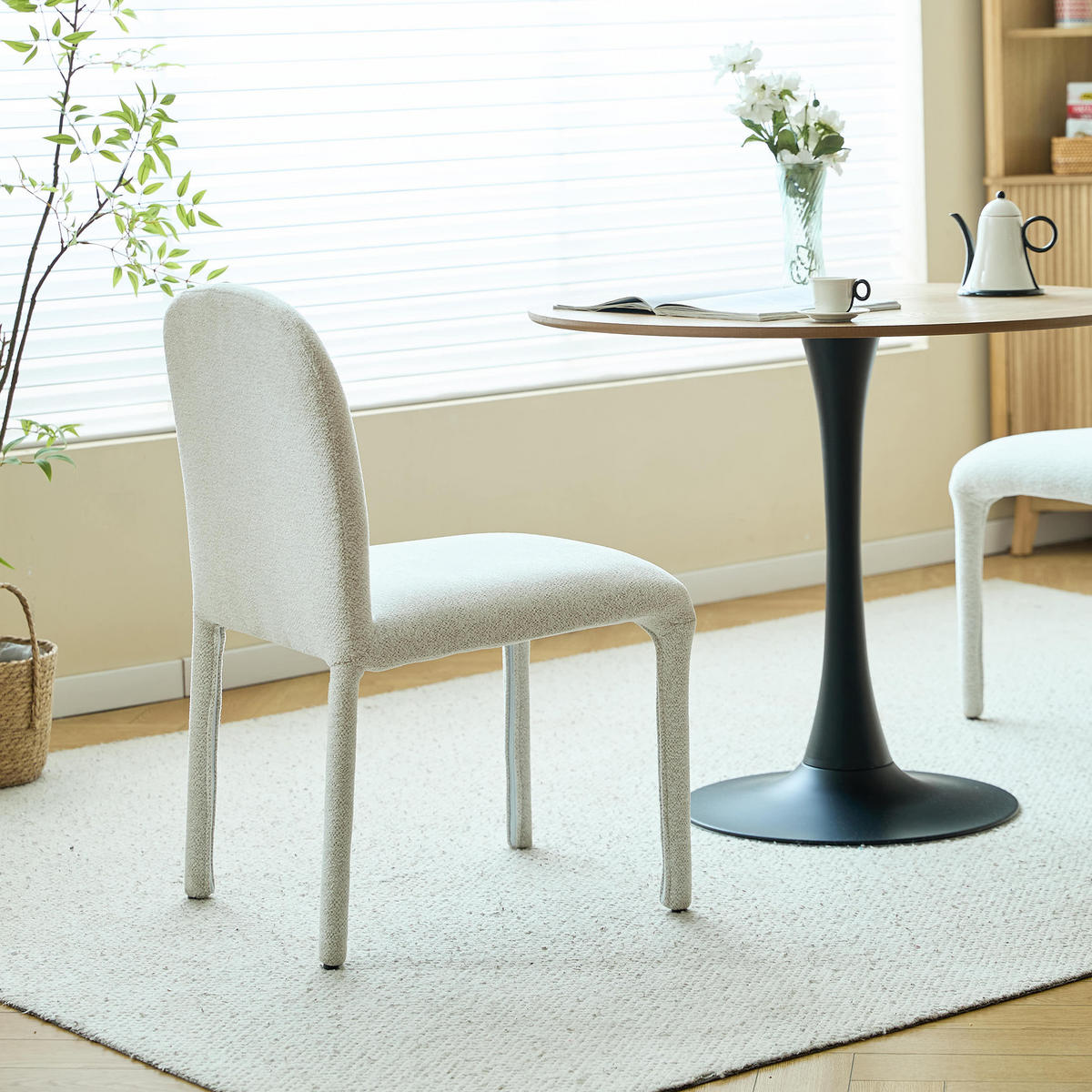 STUHL 2er-Set Stoff Beige - Beige, Textil (49/52/48cm) - Nordlys