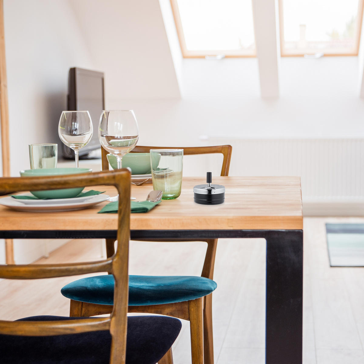 ASCHENBECHER - Multicolor, Kunststoff/Metall (9.5cm) - Relaxdays