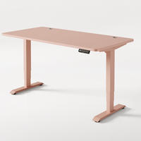 SCHREIBTISCH Elektrisch Höhenverstellbarer HomePro 160x80cm Rosa/Rosa mit Memory-Funktion, Anti-Kollisions Technologie - Pink, Holzwerkstoff (80/160/62cm) - Desktronic