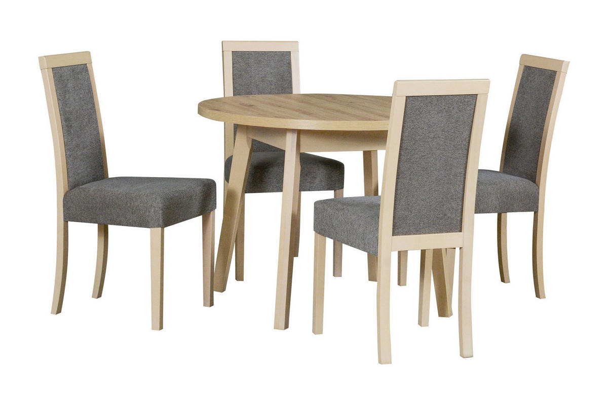 STUHL 2er Roma 3, sonoma - Sonoma Eiche, Holz (45/93/41cm) - Leaf Design