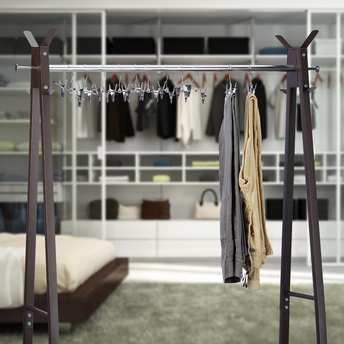 25XVEŠIAKY na nohavice - strieborná, kov/plast (2cm) - Relaxdays