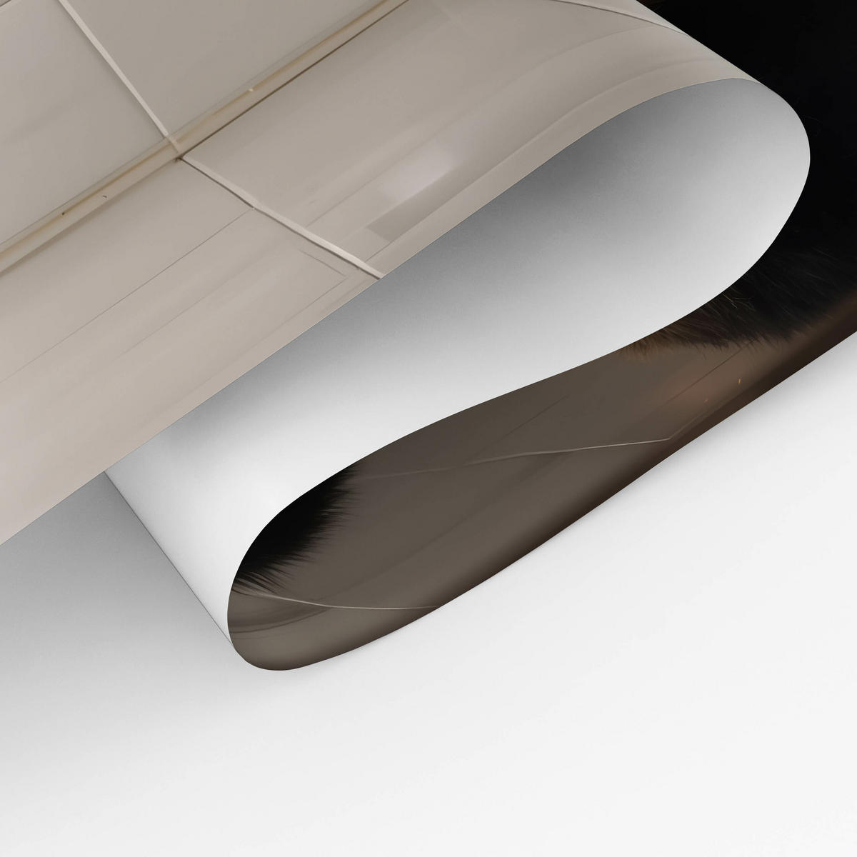 POSTER für Badezimmer WC PANDA auf Toilette mit Zeitung Abstraktion 30x40cm - Beige/Schwarz, Papier (30/40/40cm) - Muralo