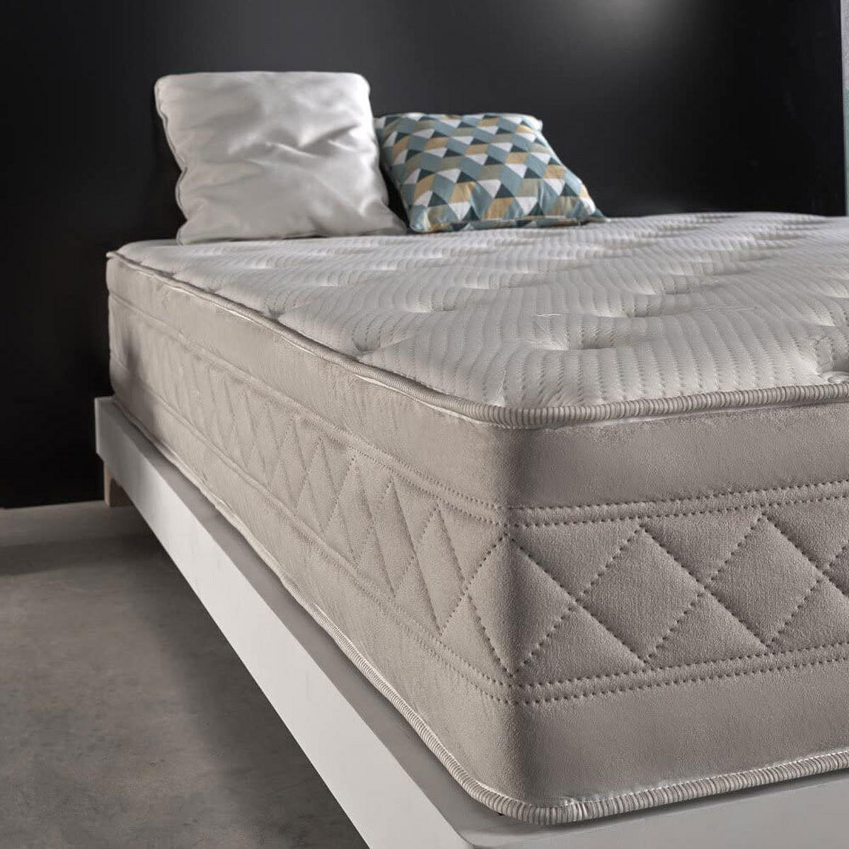 MATRATZE 90x190 Crystal Royalty H2/H3 30 cm - Weiß, Textil (90/190cm) - Simpur