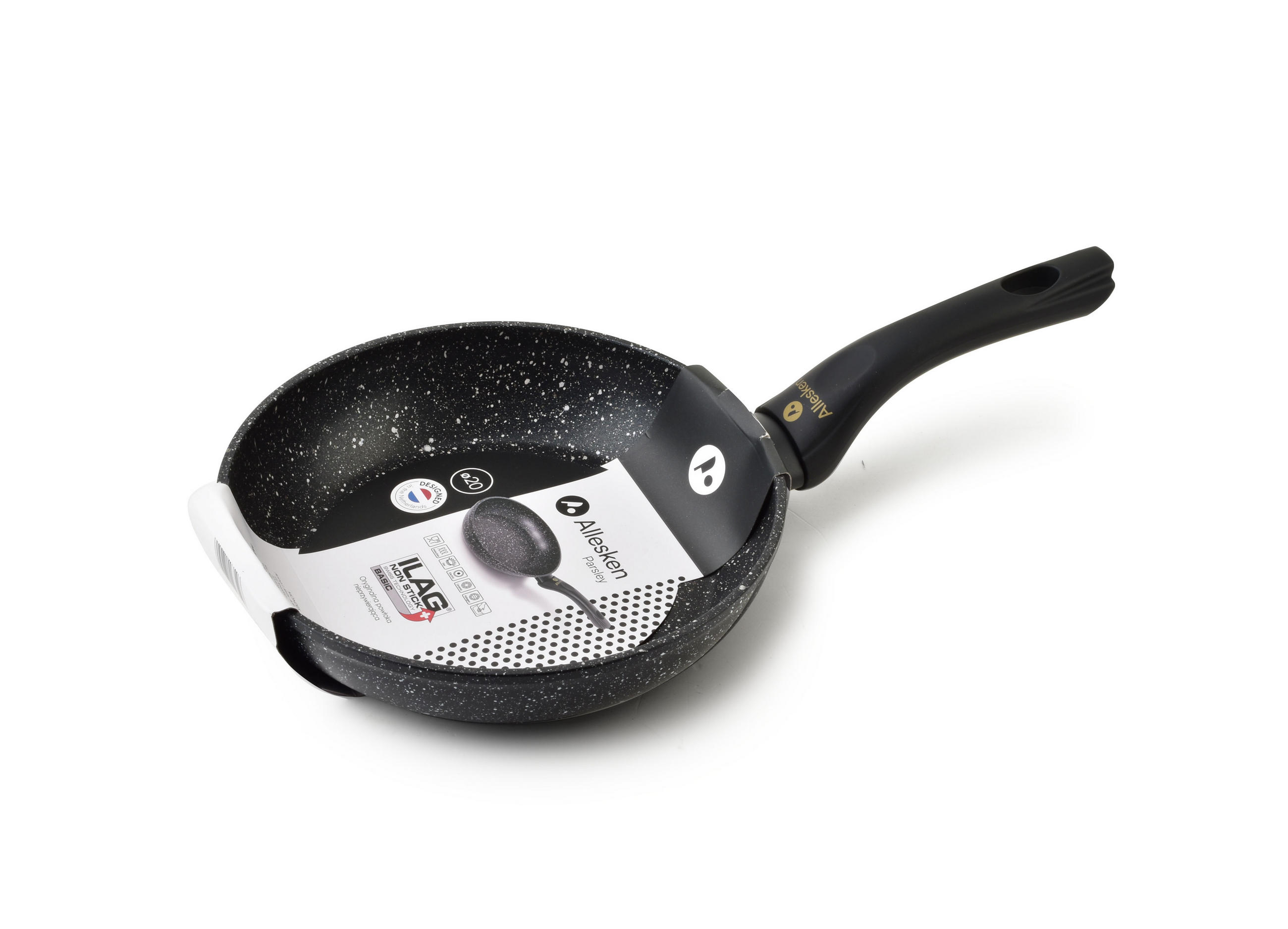 PFANNE Parsley Schwarz 20/36/4.5 cm Metall - Schwarz, Metall (20cm) - Mondex