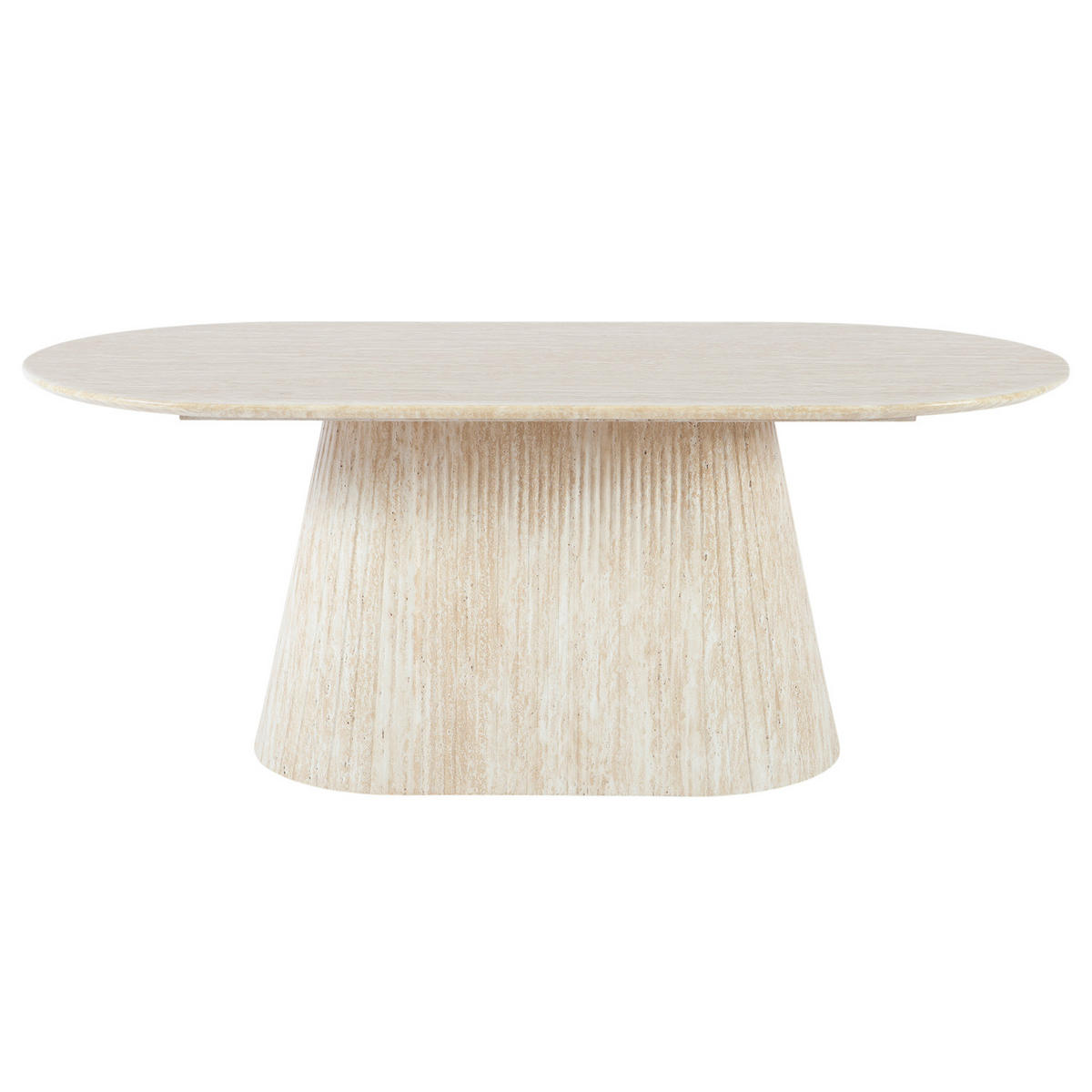 COUCHTISCH - Travertin Stein Dekor - Beige, Holzwerkstoff (60/120/48cm) - home24