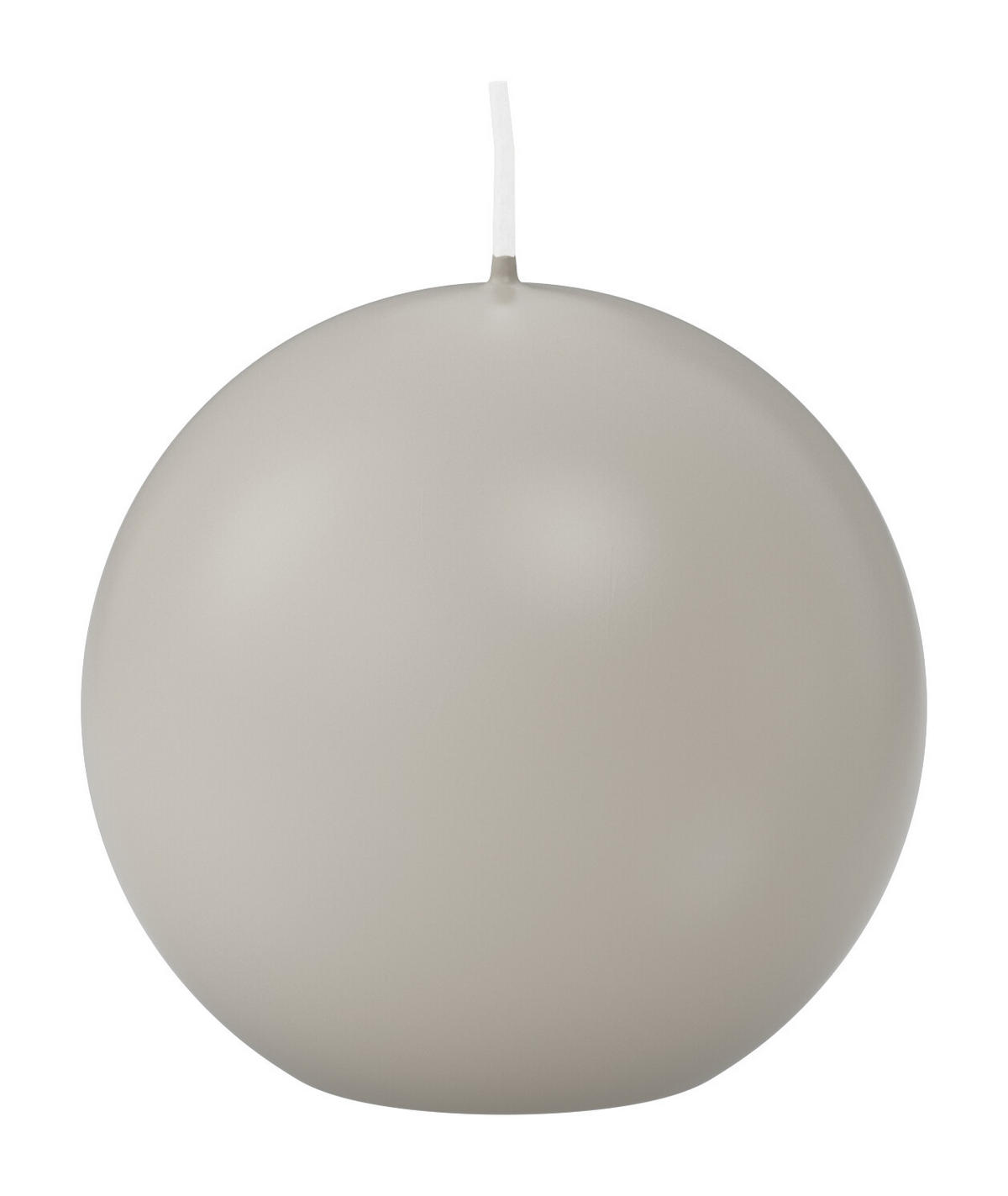 KUGELKERZEN Zinn Grau Ø 80 mm, 6 Stück - Hellgrau, Paraffin (8/8/8cm) - Wiedemann Kerzen