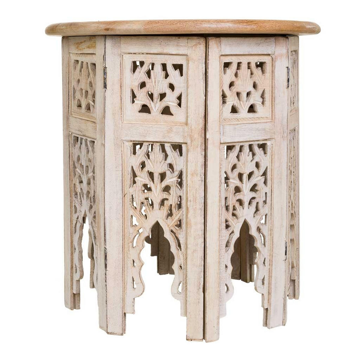 TISCH aus Holz, weiß, 45cm - Weiß, Holz (45/45/45cm) - Wanderlust