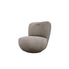 DREHSESSEL LUIS, Freistehend, Sitz drehbar 360°, 39x82x56 cm, SCHOKOLADE - Dunkelbraun, Holz/Textil (82/72/66cm) - DomoHome