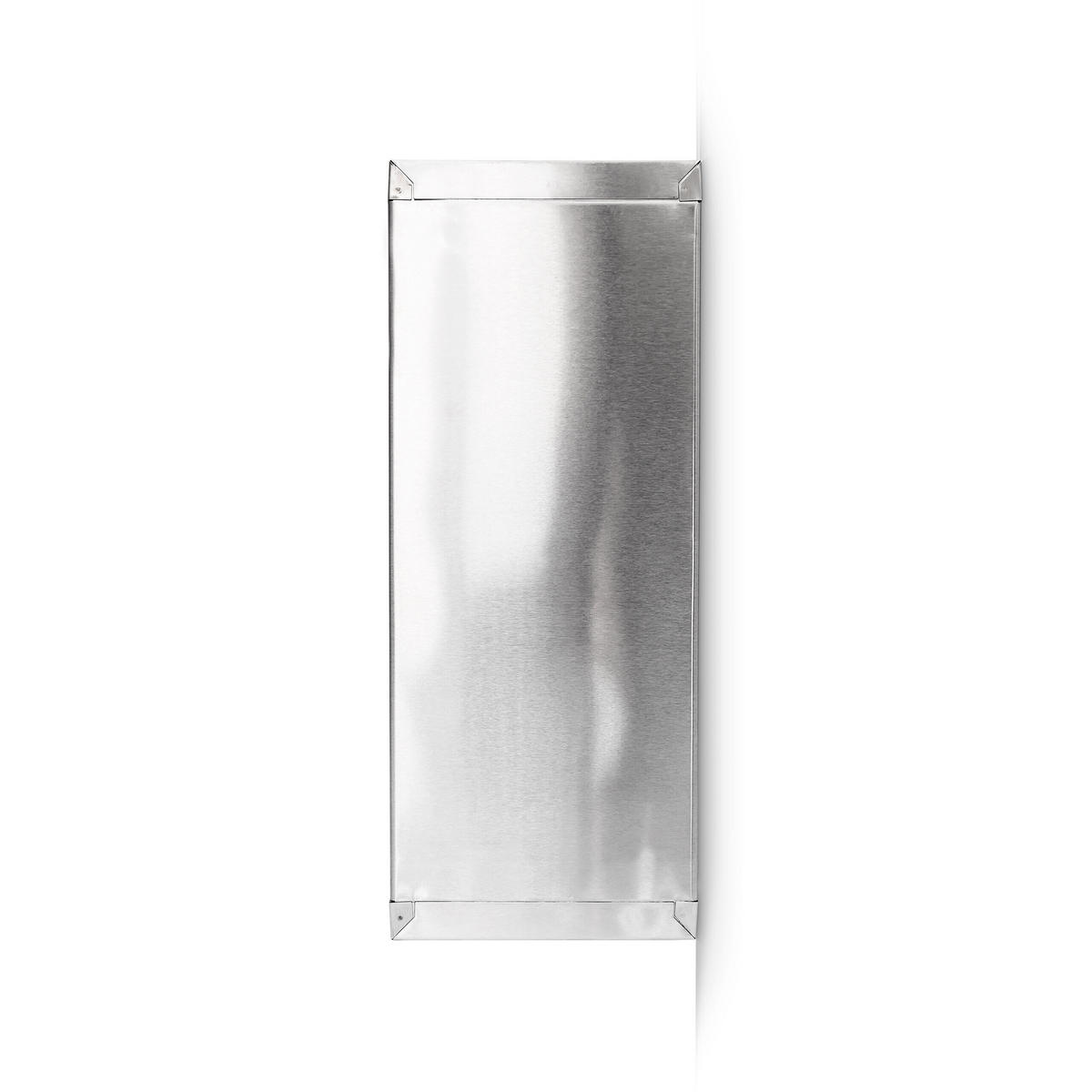 DULĂPIOR Argintiu inox sticlă satinată cu cheie 30x30x12 cm - argintiu, sticlă/metal (30/30/12cm) - Relaxdays