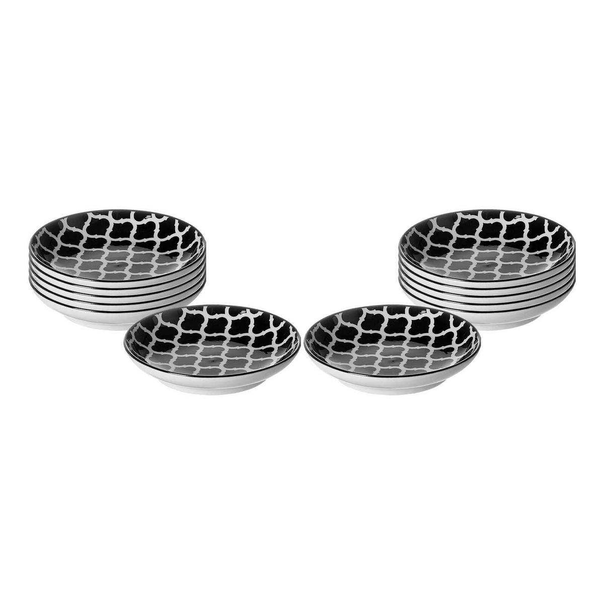 DIPSCHALEN Takeo Swing schwarz-weiß ø 10 cm 12er Set - Schwarz/Weiß, Keramik (10cm) - Ritzenhoff Breker