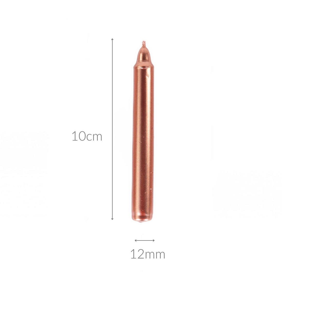TISCHKERZEN Metall aus Paraffin 1,2/1,2/10 cm - Rosa, Paraffin (1.2/10/1.2cm) - Home Styling Collection