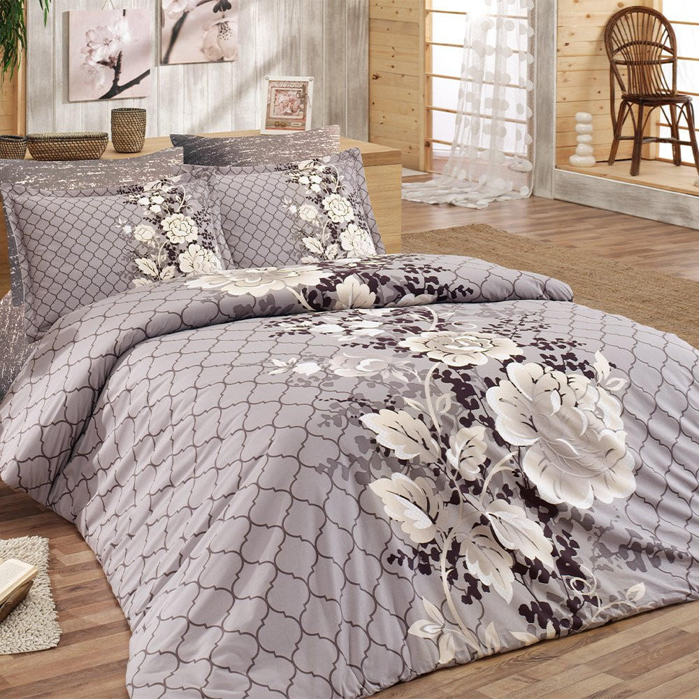 BETTWÄSCHE 5-teilig 200/200 cm GÜLDESTE - Braun, Textil (200/200cm) - ROLFNERS