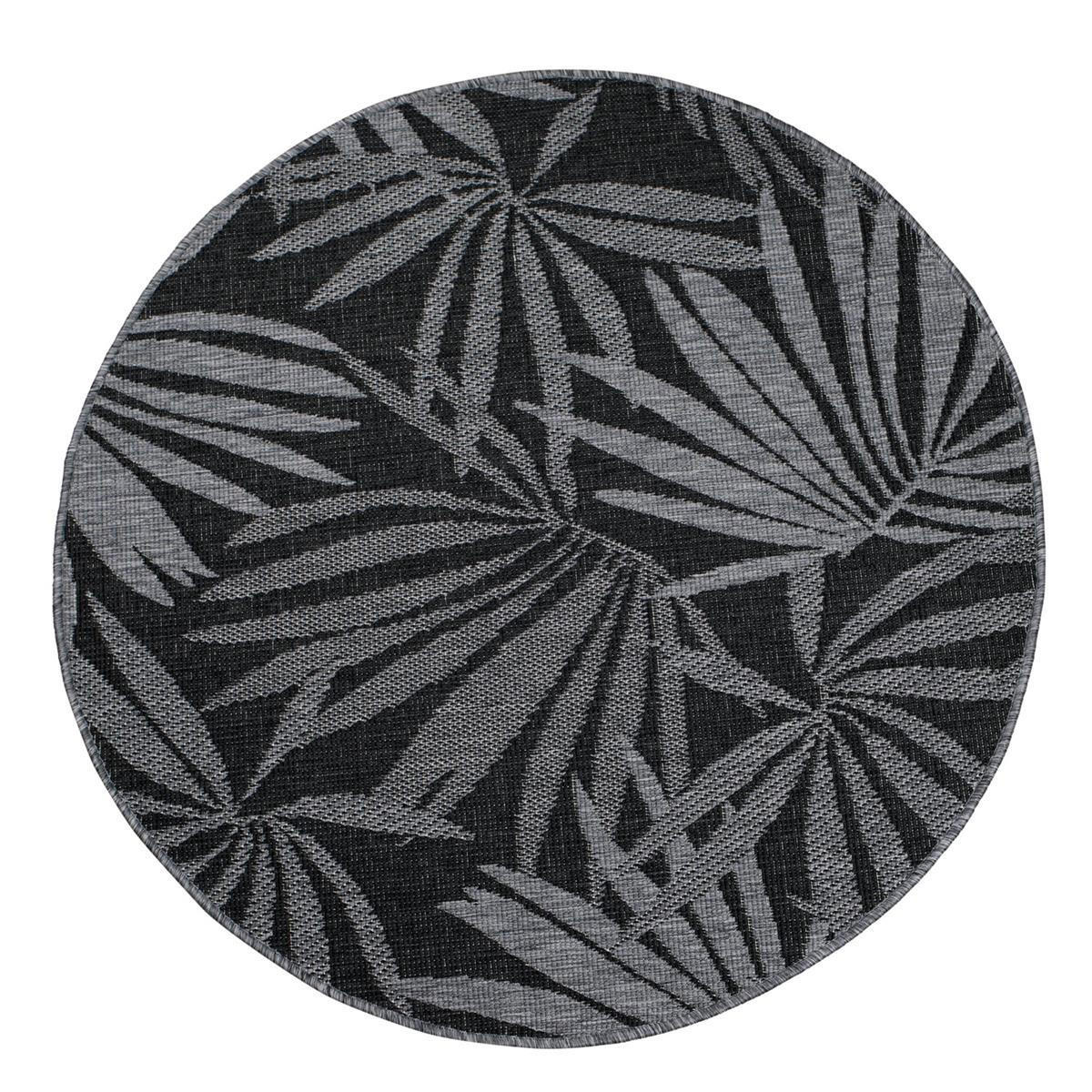 OUTDOOR-TEPPICH DuoRug 5771 Anthrazit 120x120 cm - Anthrazit, Textil (120/120cm) - carpet city