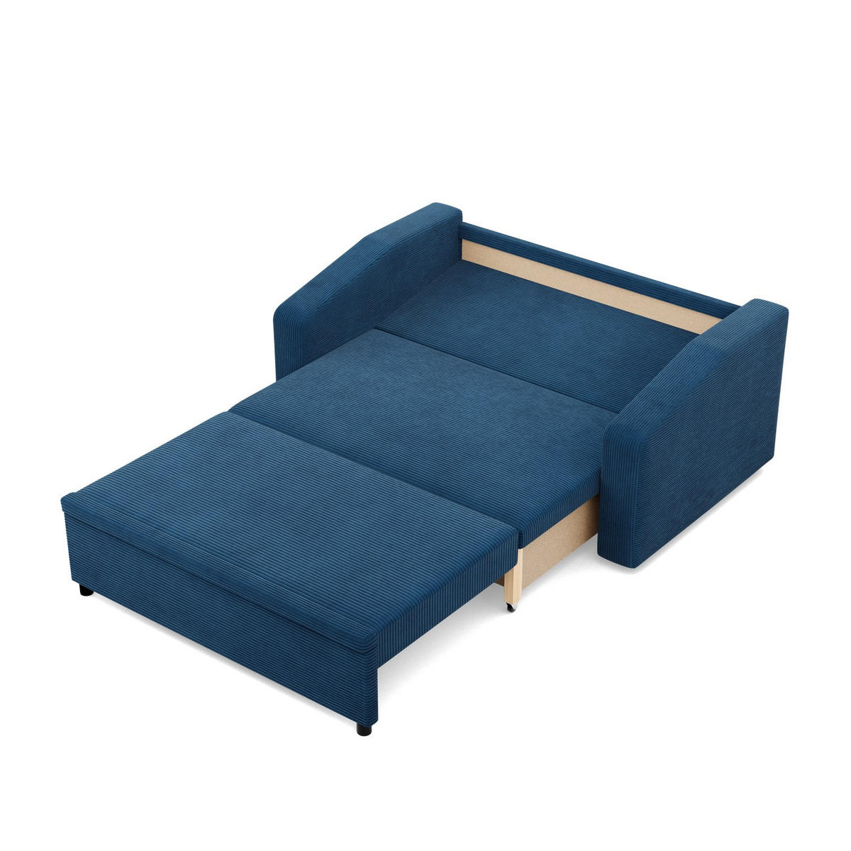 SOFA 2-SITZER MIT SCHLAFFUNKTION NEO, Cord - Dunkelblau - Blau, Textil (148/90/87cm)