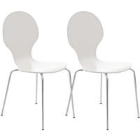 BESUCHERSTUHL Ede - 2er Set weiß - Weiß, Metall (43/86/45cm) - TPFLiving