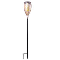 LED AUSSENLEUCHTE Solar Grau Gold - Grau, Metall (11/11/90cm) - Globo Lighting